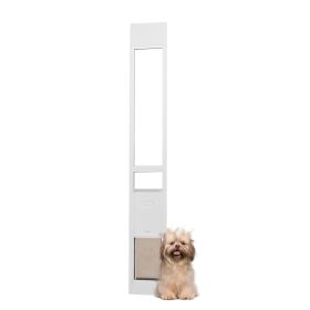VEVOR Adjustable Height doggy Door for Sliding Glass Door. Height adjustments 75 7/8"- 80 11/16".