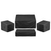 VEVOR Patio Furniture Cover 4-Piece Set, 420D Heavy Duty Waterproof Outdoor Dining Table and Chairs Cover Set