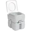 Outsunny Portable Sanitation: Anti-Leak Toilet with Level Indicator & Handle Pump for Camping