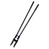 Post Hole Digger, Heavy Duty Post Hole Digger with Fiberglass Handle, Manual Hole Digger with Scale Markings and Metal Blade