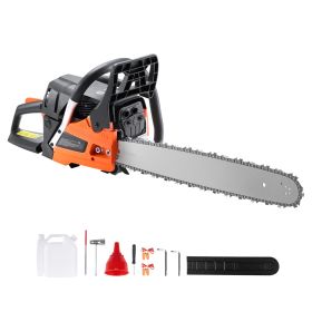 Gas Chainsaw, 58CC 20" 3.22HP, Gasoline Powered Chain Saw, Handheld Cordless Petrol Chainsaws for Tree Wood Branch Cutting, Tree Trimming