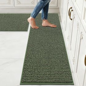Kitchen Rugs and Mats, 2PCS Non-Slip Kitchen Mats for Floor, Machine Washable Absorbent and Stain Resistant Kitchen Runner