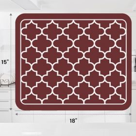 Dish Drying Mat Super Absorbent Drying Mat Large Dish Drying Mats for Kitchen Counter Easy Clean Dish Mat Kitchen Drying Mat15"x 18" Stylish Red