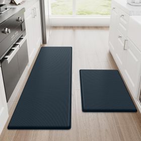 Kitchen Mats, 2PCS Kitchen Rugs, Cushioned Anti Fatigue Kitchen Mats for Floor, Non-Slip Standing Desk Mat, Waterproof Kitchen Rug Set for Floor