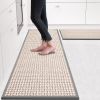 Kitchen Rugs and Mats Non Skid Washable Set of 2 PCS, Absorbent Runner Rugs for Kitchen, Front of Sink, Kitchen Mats for Floor