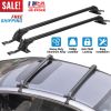 Fresh Fab Finds 2PCS Universal 110cm/43-inch Car Roof Rack Cross Bar w/ Anti-Theft Lock Adjustable Window Frame for bike kayak cargo luggage