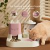 Automatic Pet Feeder with 2200mL (74oz) Water Fountain, 1800mL (60oz) Food Dispenser Combo,for Large Dogs & Multiple Cats