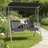Outdoor swing, porch swing, garden chair, terrace swing chair, gray