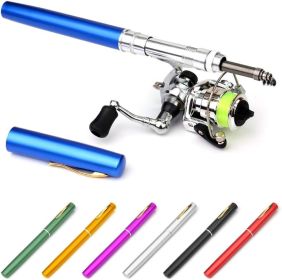 Fishing Rod Reel Combo Mini Pen Fishing Pole Kit Telescopic Fishing Rod Spinning Reel Combo Kit