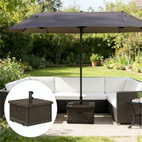 Outdoor Umbrella Stand, Umbrella Base, Terrace Umbrella Rack, Brown(Base Only)