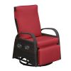Adjustable Outdoor 360° Swivel Rattan Recliner Chair with Cushion for Patio, Porch, Yard and Garden