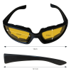 3 pairs Motorcycle Sports Biker Riding Glasses Wind Resistant Eye Protection Sports Goggles Cycling Glasses Sunglasses Yellow Color(TK/TMEU for self-p