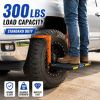 Heavy Duty Folding Tire Step, Adjustable Height Non Slip Vehicle Step with 300 LBS Capacity, Fits Tires up to 13.5" Wide