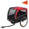 Dog Bike Trailer, Pet Cart Bicycle Carrier with 20" Air Tires, Quick-Release Wheels, Reflectors, Flag