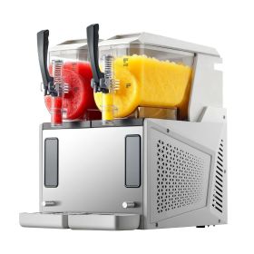 Slushie Machine, 3L/100oz x 2 Tank Slushy Machine for Home, No Ice Needed Frozen Drink Maker, Margarita Maker with Self-Cleaning