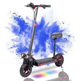 WHOSU 1200W High-Power Electric Scooter with Seat - 34 MPH Max Speed, 33 Mile Range, 11" Off-Road Tires, 4 Brake System, Fast E-Scooter for Adults
