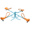 Teeter TotterforKids,Kids Seesaw Swivel Teeter TotterHomePlayground Equipment,360 Degrees Rotating Safe,4-SeatsforKids,Boys,Children,Blue Orange