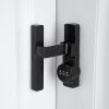 2 Packs Black 90 Degree Barn Door Lock, Mechanical Password Lock, Flip Latch with Combination,3 Digit Password Keyless, Protect Privacy, for Cabinets