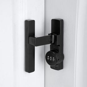 2 Packs Black 90 Degree Barn Door Lock, Mechanical Password Lock, Flip Latch with Combination,3 Digit Password Keyless, Protect Privacy, for Cabinets
