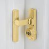 2 Packs Gold 90 Degree Barn Door Lock, Mechanical Password Lock, Flip Latch with Combination,3 Digit Password Keyless, Protect Privacy, for Cabinets