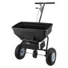 Walk-Behind Spreader, 12ft Spreading Width, Push Broadcast Spreader with 13" All-Terrain Tires, Adjustable Flow Control, 130lbs Capacity Hopper
