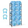 Water Jug Holder, 5 Tiers Double Rows 3 and 5 Gallon Water Bottle Holder for 10 Bottles, Heavy Duty Jug Rack Organizer with Handles, Easy Assembly