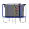 10FT Trampoline for Kids. Includes Safety Enclosure, Basketball Hoop and Ladder. Fast Assembly for Backyard Fun, ASTM Approved