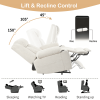 Power Lift Recliner Chair for Elderly,Fabric Lift Chairs for Living Room w/ Extended Footrest,Classic Single Sofa,Home Theater Seat with 2 Cup Holders