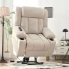 Power Lift Recliner Chair for Elderly,Fabric Lift Chairs for Living Room w/ Extended Footrest,Classic Single Sofa,Home Theater Seat with 2 Cup Holders