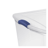 Extra-Large Latching Storage Bin, 105 Quart Clear Plastic Storage Container with Latch Lid, Blue, 4 Pack(Shipment from Walmart)