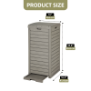 31 Gallon Large Outdoor Trash Bin, Waterproof Resin Garbage Can with Lid & Drip Tray