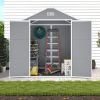 Campcraft 6*5ft resin storage shed, high quality pp material, strong structure, waterproof, rust and UV proof, large storage space