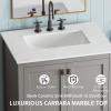 30" Freestanding Bathroom Vanity with Sink, Carrara Engineered Marble Vanity Top with Under-mounted Rectangular Ceramic Sink
