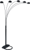 84"H BLACK 5-HEAD CAP STYLE FLOOR LAMP (1PC/CTN) (2.51/32.63)
