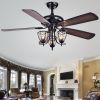 52-inch Ceiling Fan & Crystal Light combo with (Optional Remote)