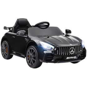 Qaba Mercedes-Benz AMG GTR Licensed 12V Kids Ride on Car, Battery Powered Kids Electric Car with Remote Control, Transport Wheels, Soft Start, Lights
