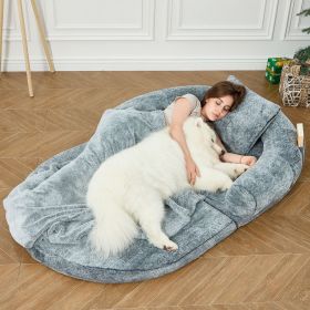Large Human Dog Bed for Adult,Plufl Human Dog Beds for Large Dogs Waterproof and Anti-Slip,Giant Dog Bed for Humans, Human Dog Bed for Adult