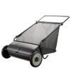 Push Lawn Sweeper, 26-inch Leaf & Grass Collector, Strong Rubber Wheels & Heavy Duty Thickened Steel