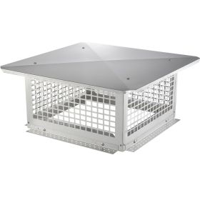 VEVOR Chimney Cap, 17 x 17 inch, 304 Stainless Steel Fireplace Chimney Cover, Not Easily Toppled & Practical Accessories & Easy Installation