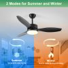 52 inch Indoor/Outdoor Ceiling Fan with LED Select Light Kit - Black