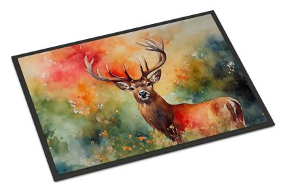NEW Deer Stag Doormat Front Door Mat Indoor Outdoor Rugs for Entryway, Non Slip Washable Low Pile, 18H X 27W