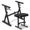 [Do Not Sell on Amazon] Portable Heavy Duty Piano Z Style Stand Adjustable Height and Width, and Bench Set for 54-88 Key Electric Pianos
