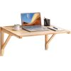VEVOR Wall Mounted Folding Table, Wall Mounted Drop Leaf Tables, Solid Wood Floating Desk for Dining, Laundry Room, Office