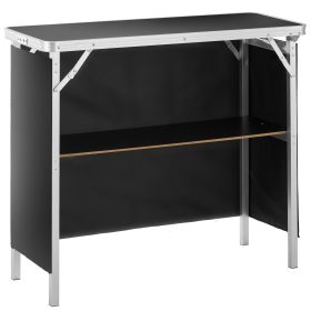 VEVOR Folding Portable Bar Table, Tradeshow Podium Table for Indoor, Outdoor, Party, Picnic, Exhibition, Includes Carrying Case