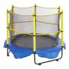 VEVOR 5FT Trampoline for Kids, 60" Indoor Outdoor Trampoline with Safety Enclosure Net, Basketball Hoop and Ocean Balls