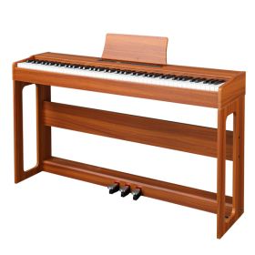 [Do Not Sell on Amazon]Glarry GDP-104 88 Keys Full Weighted Keyboards Digital Piano with Furniture Stand, Power Adapter, Triple Pedals, Headphone