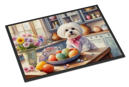 NEW Decorating Easter Maltese Doormat Front Door Mat Indoor Outdoor Rugs for Entryway, Non Slip Washable Low Pile, 18H X 27W