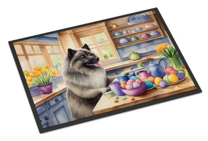 NEW Decorating Easter Keeshond Doormat Front Door Mat Indoor Outdoor Rugs for Entryway, Non Slip Washable Low Pile, 18H X 27W