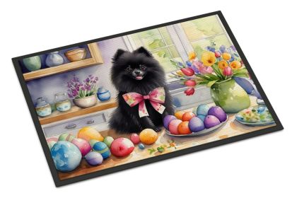 NEW Decorating Easter Pomeranian Doormat Front Door Mat Indoor Outdoor Rugs for Entryway, Non Slip Washable Low Pile, 18H X 27W