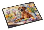 NEW Decorating Easter Rhodesian Ridgeback Doormat Front Door Mat Indoor Outdoor Rugs for Entryway, Non Slip Washable Low Pile, 18H X 27W